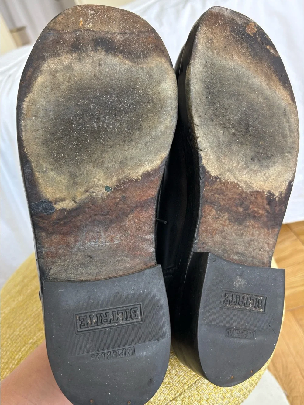 Dirk Schönberger Vintage Y2K Archival Black Leather Derbies Men's Sz 42 Biltrite